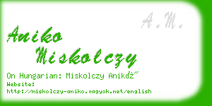 aniko miskolczy business card